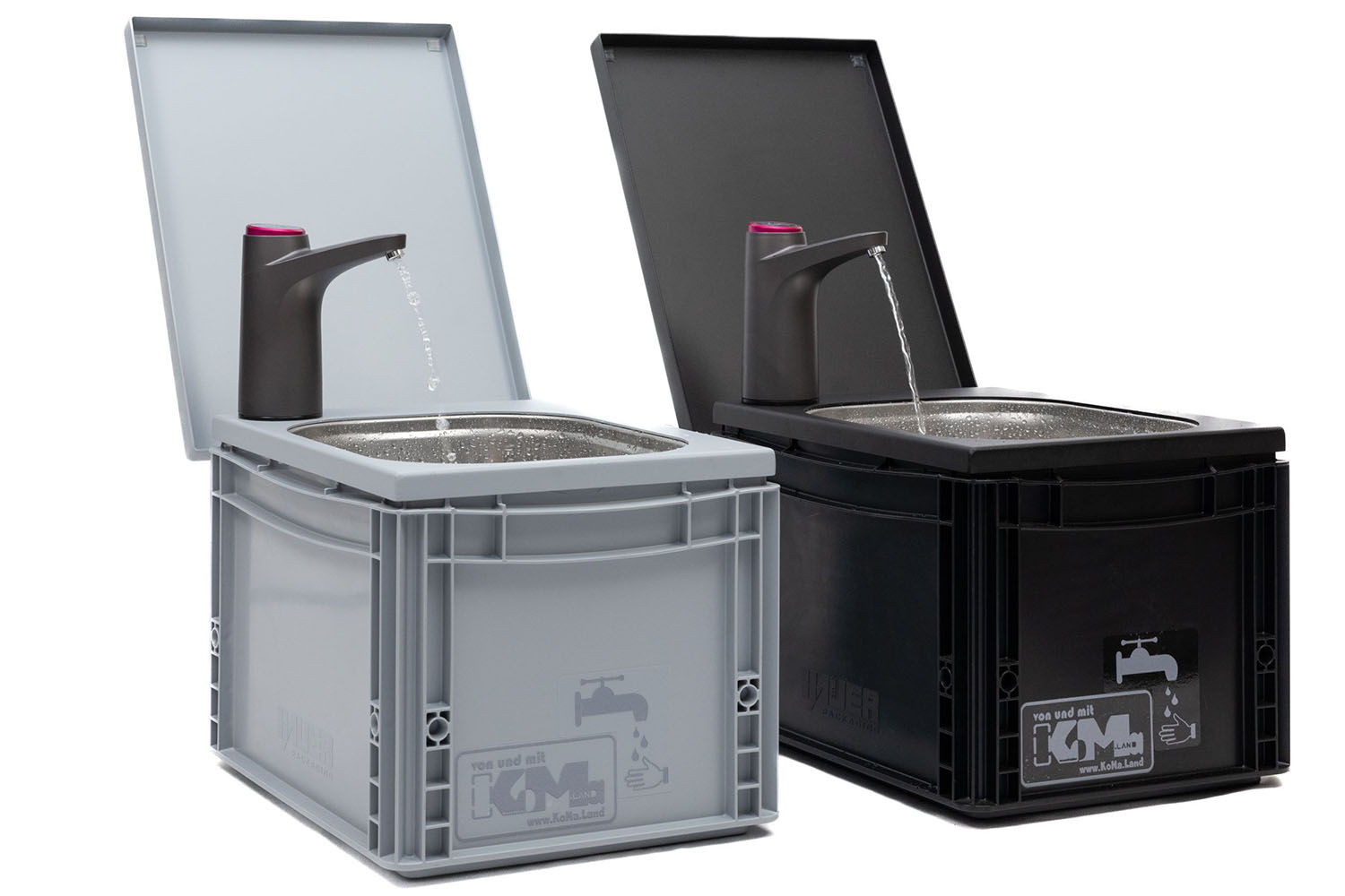  Camping-Waschbox, schwarz ode grau